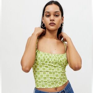 UO Kelsey Ruched Cropped Cami